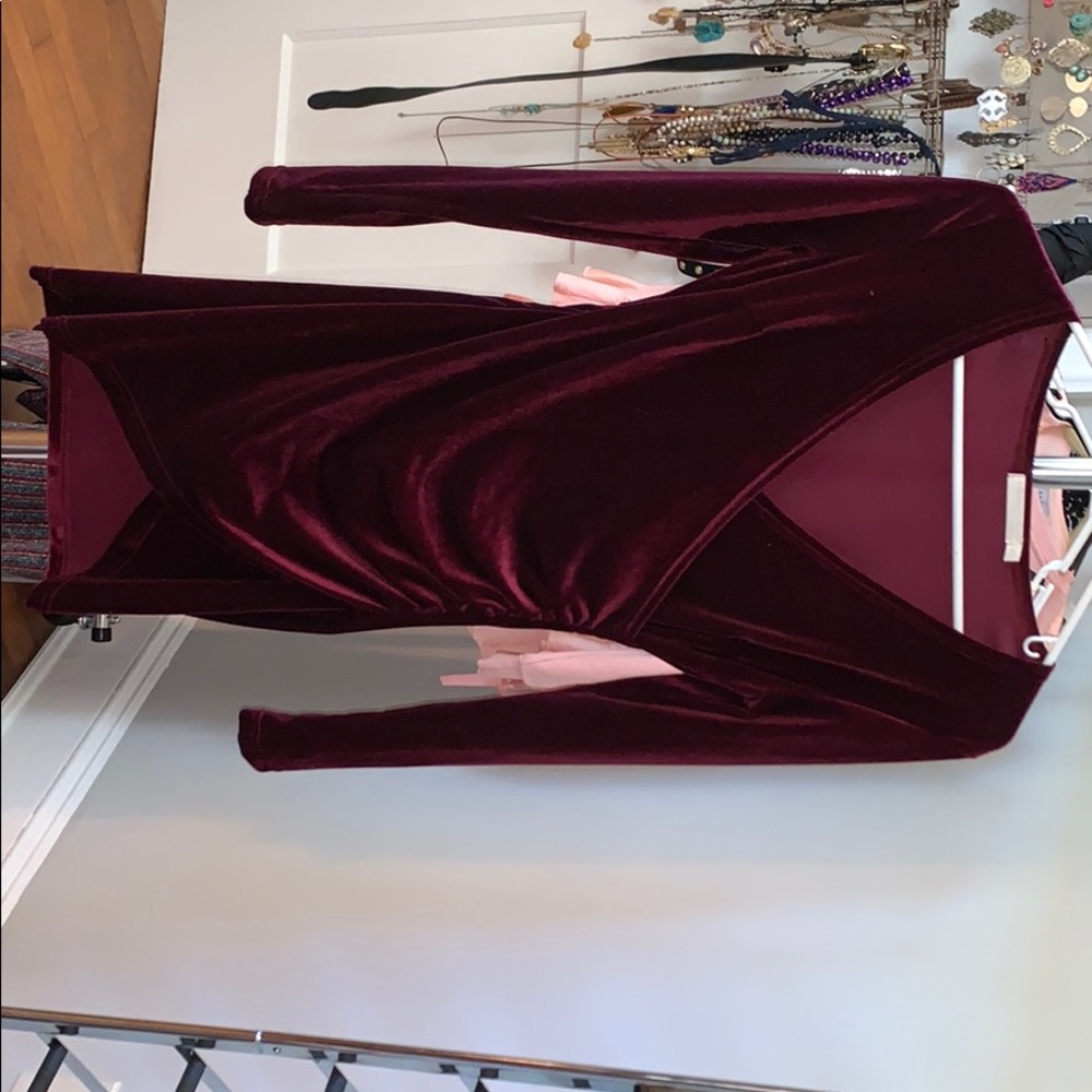 “Speed it up” red velvet Vera & Lucy mini dress